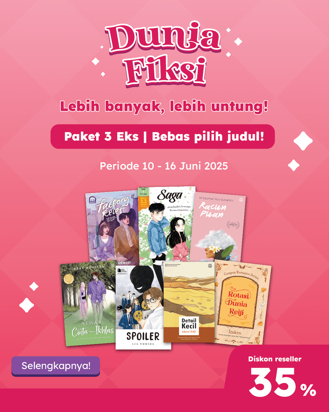 DUNIA FIKSI BELI 3 TAMBAHAN 5 PERSEN