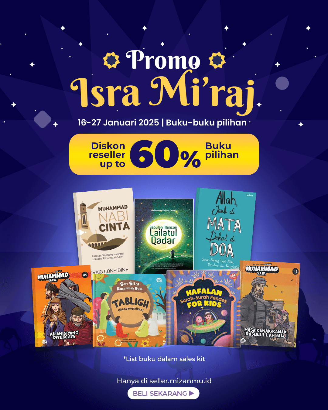 PROMO ISRA MIRAJ DISKON UP TO 60 PERSEN