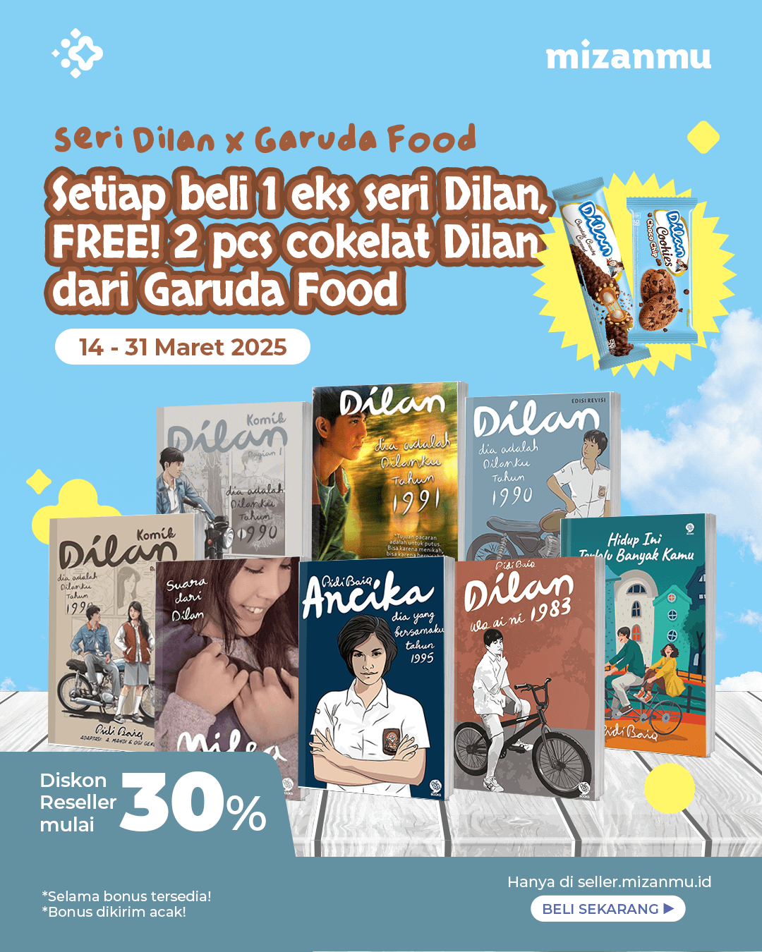 BELI 1 EKS SERI DILAN, FREE 2 PCS COKLAT DILAN