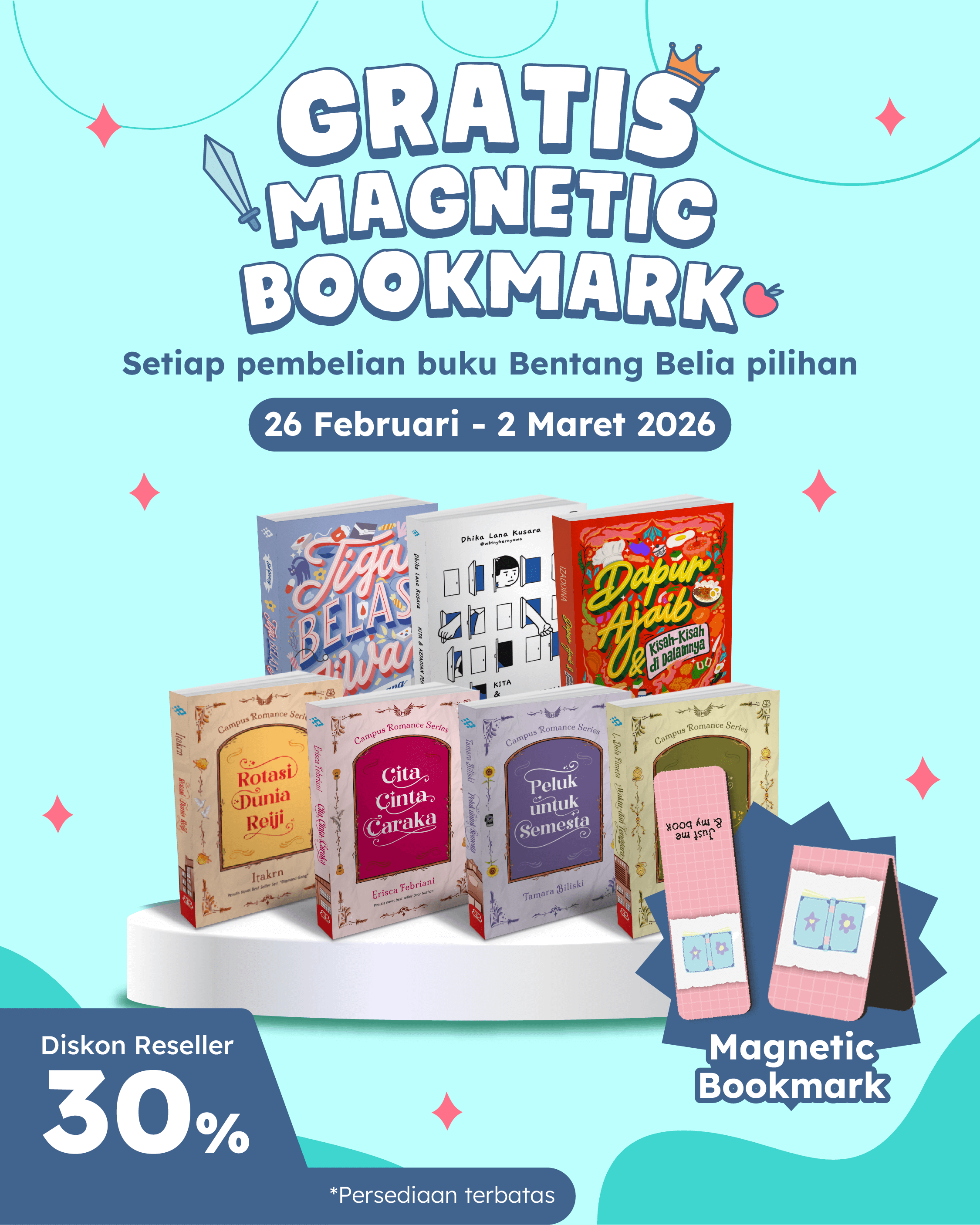 GRATIS MEGNETIC BOOKMARK