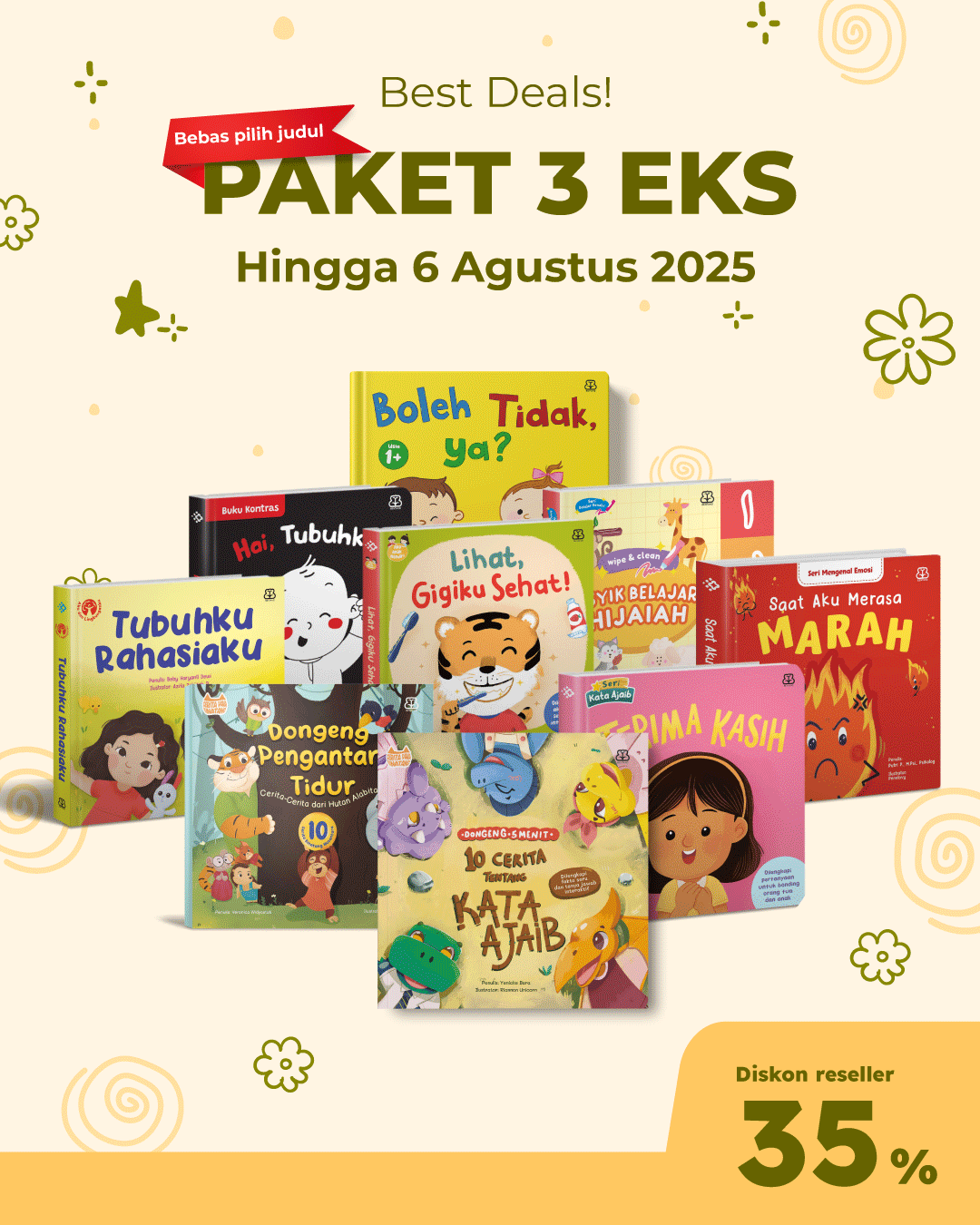 PROMO BENTANG KIDS BELI 3 DISKON 35 PERSEN